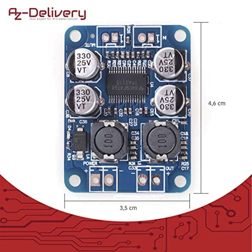 AZDelivery TPA3118 PBTL 1x60W Amplificateur audio numérique mono
