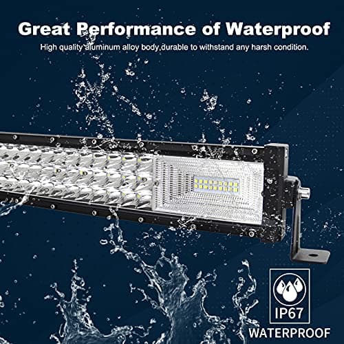 Willpower Barre LED Incurvé 132cm 52'' 675W con Câblage Rampe LED Spot et Flood Bar a LED 12V 24V Étanche Projecteur LED Longue Portée Feux Phare de Travail LED pour 4x4 Voiture Camion Tracteur Bateau