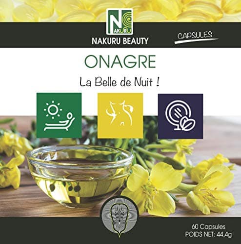 NAKURU | Onagre | 60 Capsules de 740mg | Gamme Beauty | Fabriqué en France |"La Belle de Nuit!"
