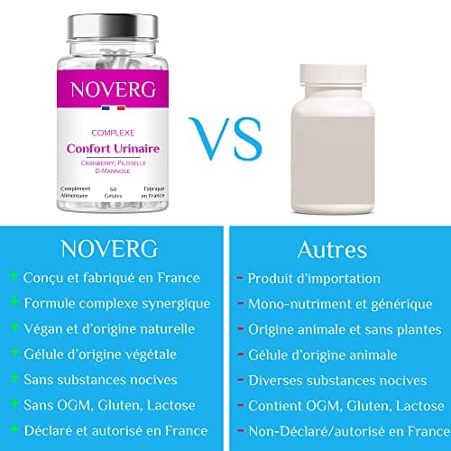 Confort Urinaire Femmes | Prévention des troubles Urinaires | Protection de la Flore Intime | Cranberry, Piloselle, D-Mannose | Vegan | 60 Gélules | Cure de 30 Jours | Fabriqué en France