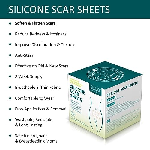 Feuilles de cicatrices en silicone - Rouleau de ruban adhésif en silicone de qualité médicale (4,1 x 300,5 cm) - Réutilisables - Feuilles d'élimination des cicatrices professionnelles pour césarienne