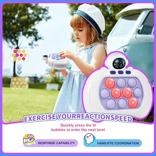 Lesipee Quick Push Game, Fidget Toys Pro, Pop Électronique, Jeu Portable, Manette de Jeu Rapide, Jouet Anti-Stress, Cadeau de d'anniversaire pour garçons, Filles, Enfants et Adolescents