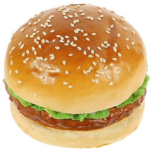 Amosfun Burger en Simulation Réaliste pour Photographie de Nourriture - Accessoire de Cuisine pour Enfants, Jouet Éducatif en Bois pour Dinette, Idéal à Partir de 2 Ans