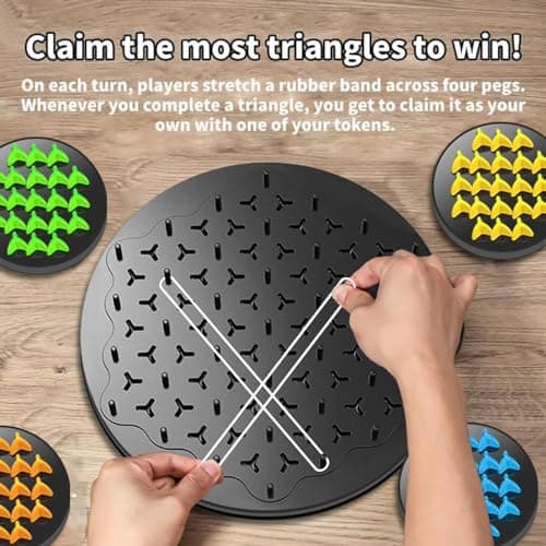 Triggle Game, Jeu De Triggle, Jeu D'échecs en Triangle en Chaîne, Jeu De Cheville Interactif, Jeu De Société en Triangle en Chaîne Amusant, Jeu De Stratégie De Casse-tête pour Réunion De Famille