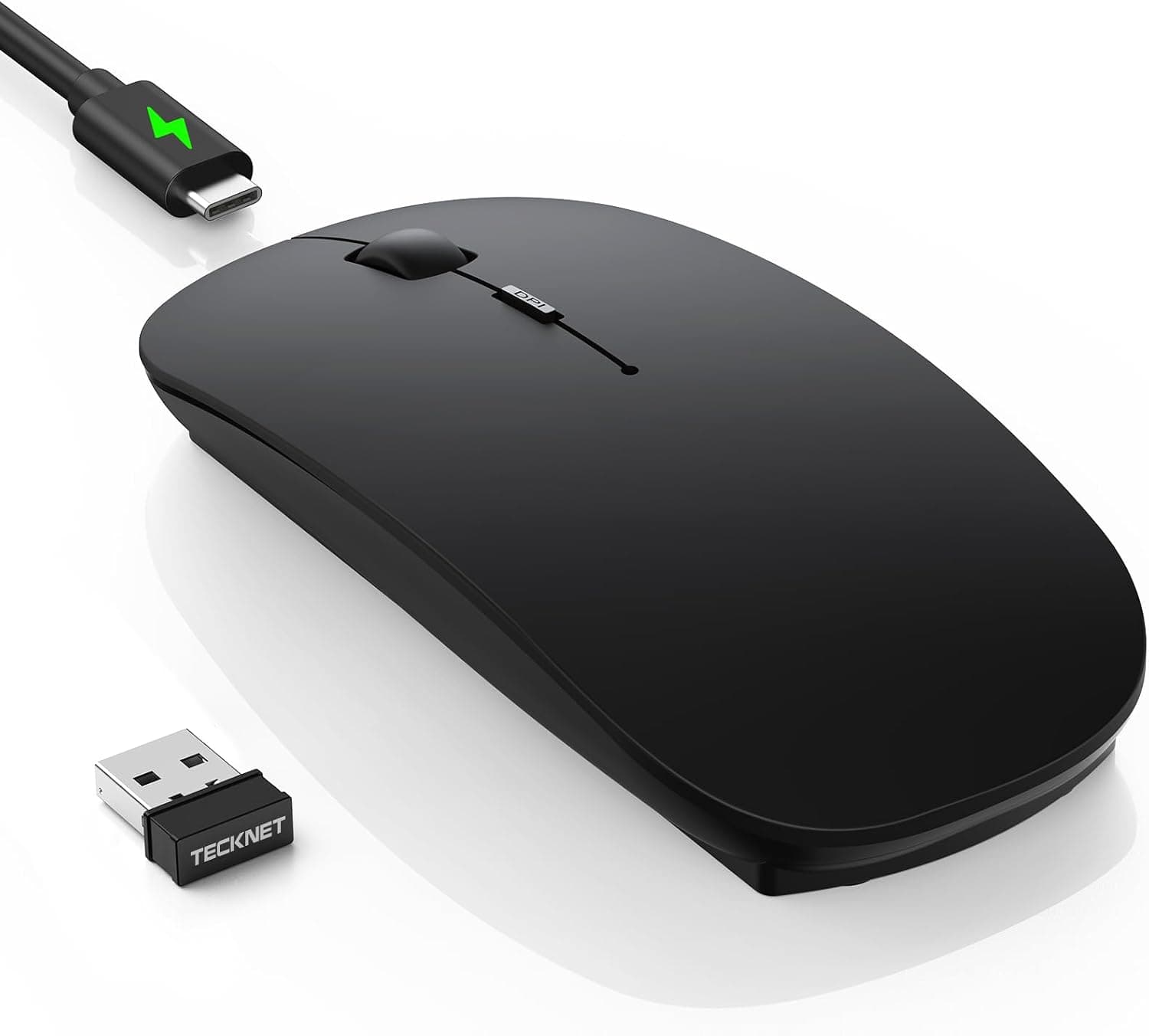 TECKNET Souris sans Fil Bluetooth, Wireless Mini Souris RF 2.4G USB
