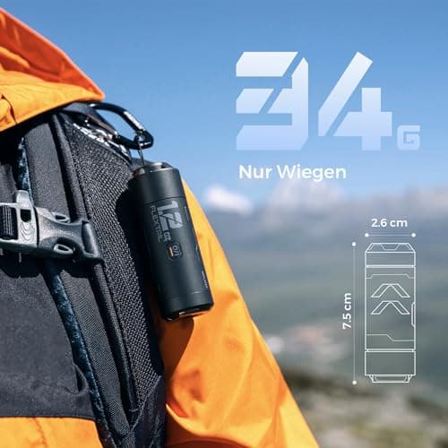 FLEXTAILGEAR Zero Pump 34 g Pompe à air électrique rechargeable, portable, ultra mini pour sacs de couchage, compatible avec KLYMIT Nemo Big Agnes Winlock STS EXPED