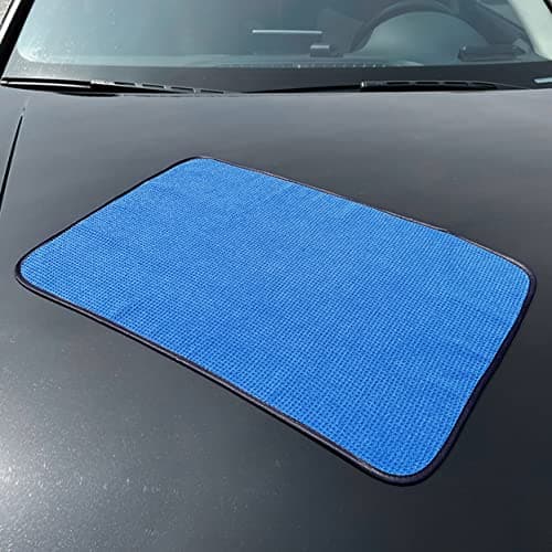 POLYTE Elite Lot de 4 Serviettes de séchage en Microfibre (40,6 x 61 cm, gaufré, Bleu)