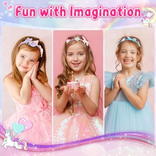 Pourbibi Cadeau Fille 3 4 5 6 7 8 9 10 Ans, Activites Manuelles pour Enfants, Jouet Fille 3-11 Ans, Loisir Créatif Enfant, Jeux Enfant 3-6 Ans - Kit de Fabrication de Bandeaux pour Fille