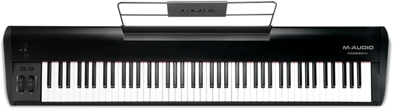 M-AUDIO Hammer 88 Controleur Clavier USB MIDI | 88 Touches a Action Marteau Lestees et Suite Logicielle d'Enregistrement en Studio