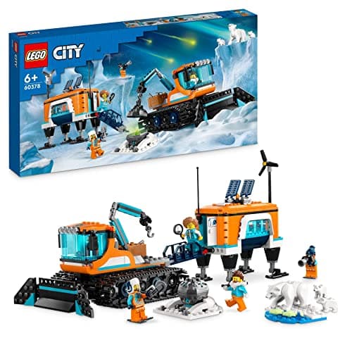 LEGO City Le Camion d’Exploration Arctique et Le Laboratoire Mobile, Jouet pour Enfants Dès 6 Ans, Garçons, Filles, Set sur la Science avec Véhicule, et 3 Figurines d'ours Polaire 60378