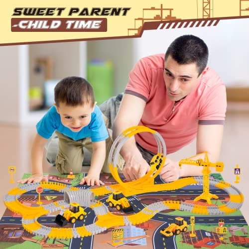Adeokay Circuit Voiture Enfant 3 4 5 6 7 8 Ans, Jouet Enfant 3 4 5 6 7 8 Ans Circuit Voiture Electrique Cadeau Enfant 3-8 Ans Train Electrique Enfant Jouet Garcon 3-8 Ans Jeux Educatif 3-8 Ans