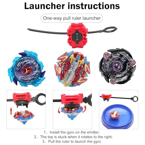 OBEST 4 Nouvelles Toupie de Combat Burst avec Toupies Switch Strike et Arène pour Enfants