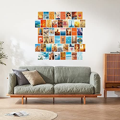 CLVPAI Kit Collage Mural-Aesthetic Affiche de Carte,ensemble d'impression de collage,impression d'art de mur pour les filles garçons de VSCO (Douceur)