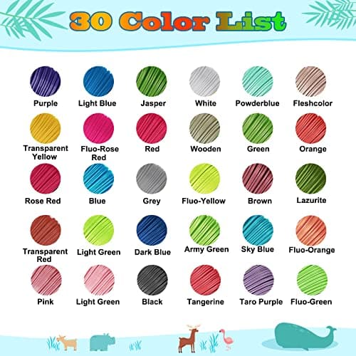 Yungden Filament Stylo 3D, 30 Couleurs 1,75MM Recharge 3D Pen Filament, Total 90M pour Fil Stylo 3D, Compatible avec SAYWE, Acdolf, MYNT3D, SCRIB3D Stylo D'Impression 3D