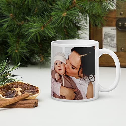 selfiemania - Un mug personnalisé avec 2 photos - personnalisable avec vos photos -cadeau personnalisé - Cadeau d'Anniversaire, souvenir, naissance, collègue
