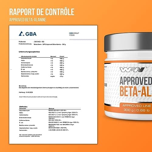 WFN Approved Beta-Alanine-Beta Alanine Poudre-Beta Alanine Pure-Hautement Dosé Sans Additifs-300g-100 Portions-Pour Sportifs