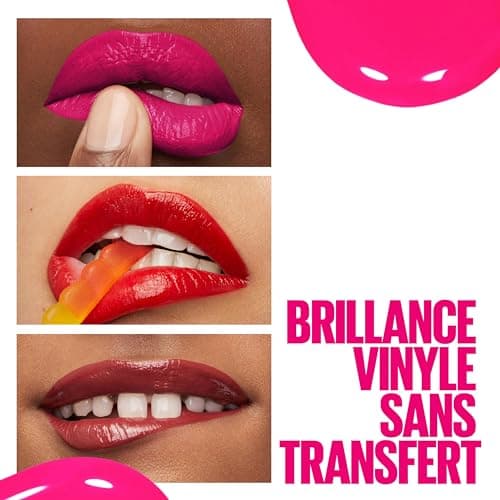 Maybelline New-York - Rouge à Lèvres Liquide - Effet Vinyl Brillant - Longue Tenue - SuperStay Vinyl Ink Pink - Teinte : Sultry (160)