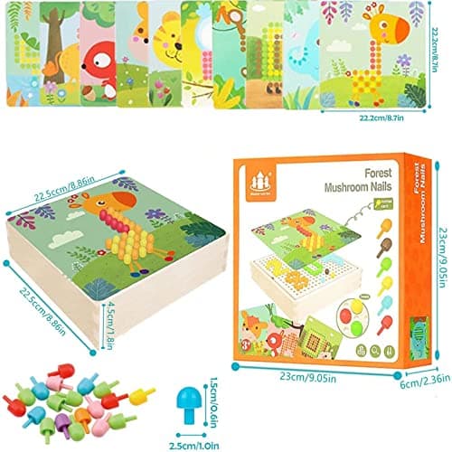 SunAurora Jeu de mosaïque pour enfants, avec 240 perles à emboîter, jeu éducatif créatif pour garçons et filles à partir de 2 ans
