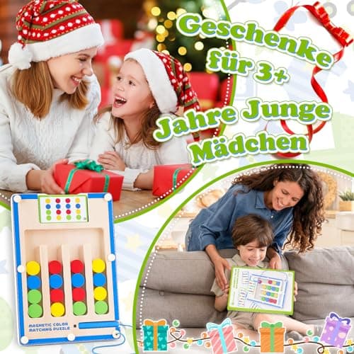 Jeux Jouet Enfant 4 5 6 Ans, Cadeau Garçon Fille 4-5-6-7 Ans Montessori Jouet Garcon 4-6 Ans Fille Jeu Educatif Activite Enfant 3+ Ans Labyrinthe Magnetique Cadeau Anniversaire pour Enfants Casse Tete