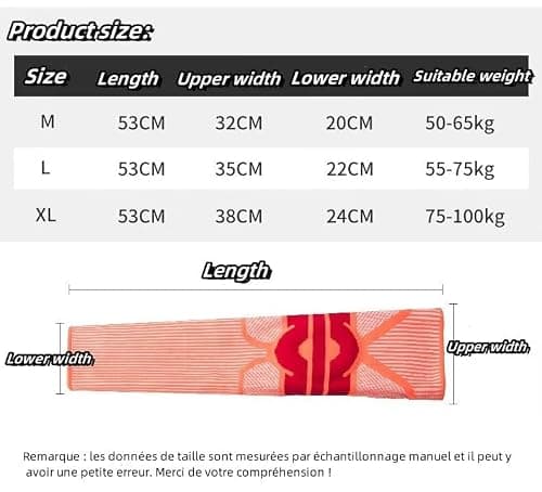 Flytexplus Maintien Compression Genouillère sport,Manchons de genou et jambe V2,Genouillere Arthrose Genou Genouillères pour Femmes/Hommes,Soutenir les douleurs articulaires,les dommages au ligament