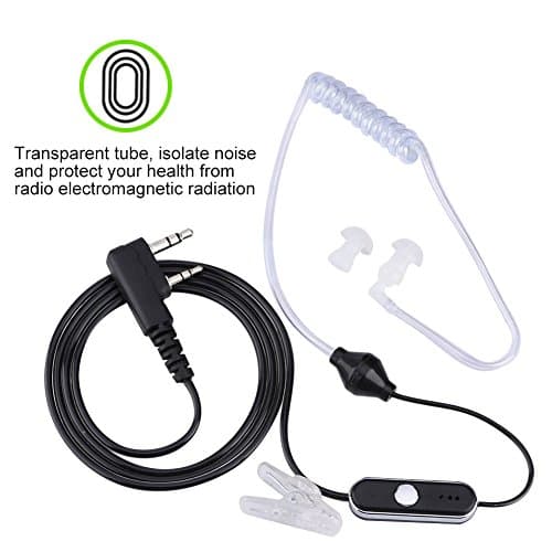 Talkie walkie Casque dans l'oreill, Écouteur à Tube de sécurité avec Microphone, Solide et
