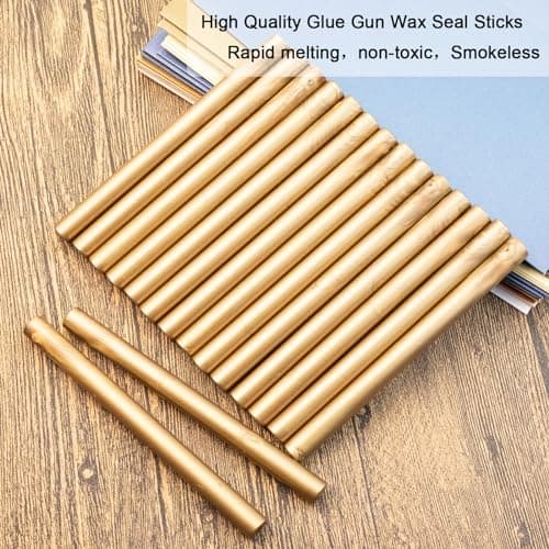 Bâton de scellement à la cire, Ioggtser 16 pièces bâtons de scellement à la cire pour tampon à la cire, bâtons de scellement à la cire pour faire des scellements à la cire (Brown)