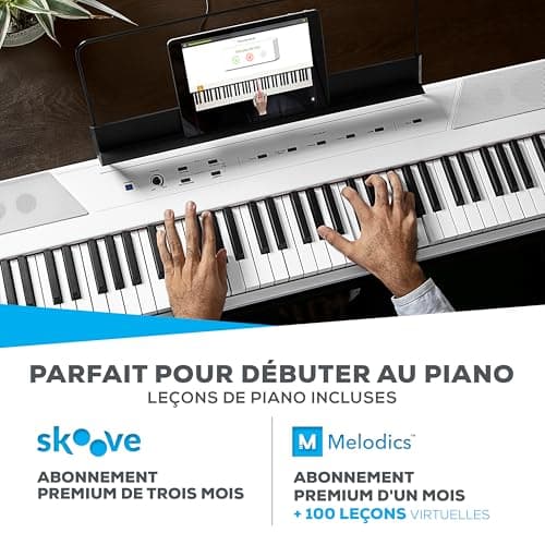 ALESIS RECITAL piano numérique 88 touches semi-lestées avec enceinte intégrées et cours gratuits