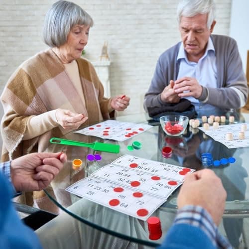 Kit de Bingo Magnétique - 1 Bâton Magnétique + 100 Jetons Loto - Jeu Éducatif pour Enfants et Accessoire Pratique de Stockage (Rouge)