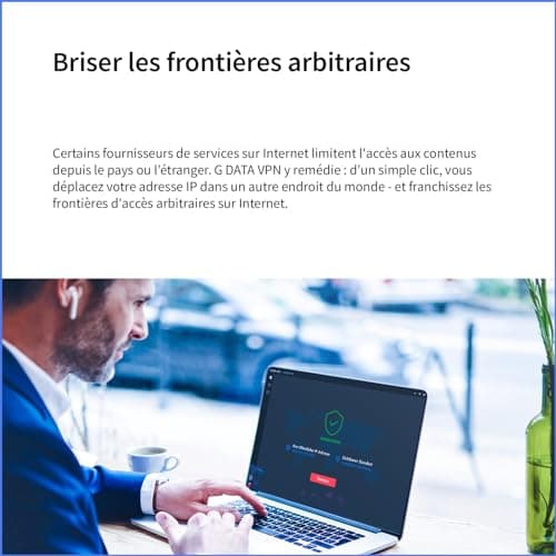 G DATA VPN | 10 appareils | 1 an | PC/Mac/Android/iOS | Made in Germany | surfer anonymement | code d'activation par email