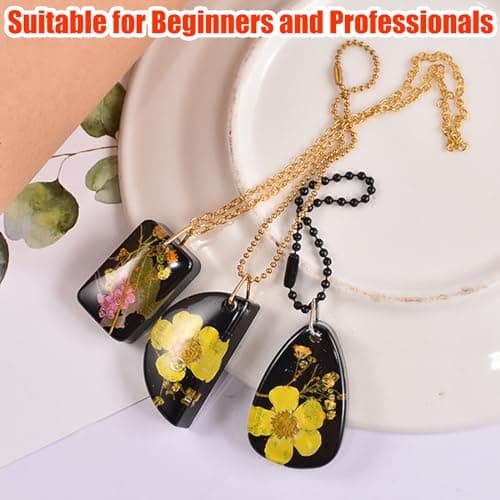 38 Cavité Moule Resine Epoxy Bijoux, Moule Silicone Bijoux, Époxy Résine Lot Moulage Bijoux Silicone Moules Outils, Moule Bijoux Resine Epoxy, pour Collier, Pendentif et Boucles d'oreilles