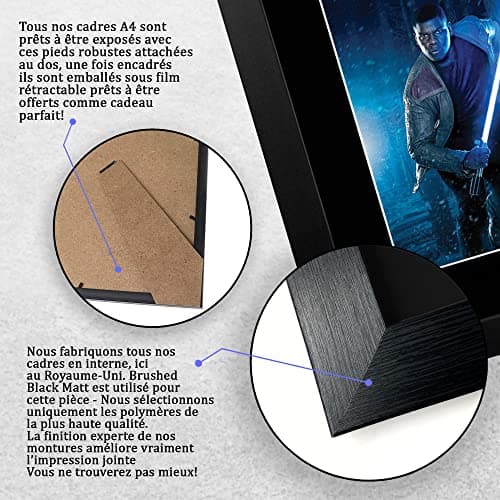 HWC Trading FR A4 John Boyega Star Wars Finn Cadeaux Imprimé Signé Autographe Photo pour les fans de cinéma - A4 Encadré