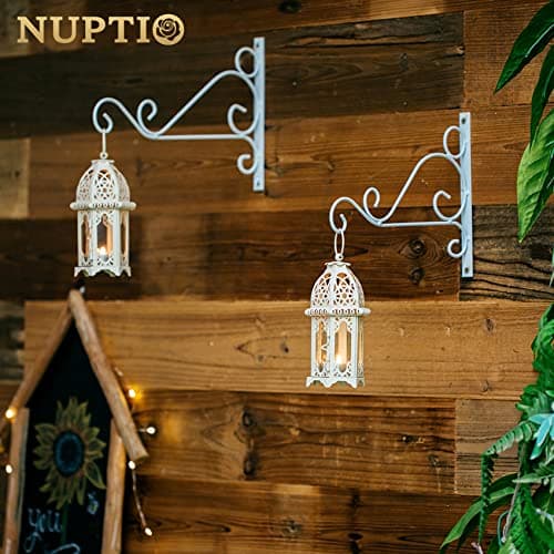 Nuptio Lanterne À Bougie de Marocain, 2 Pièces Porte-Bougie Chauffe-Plat de Petite Taille avec des Panneaux de Verre Transparent Idéal pour la Terrasse, L'intérieur L'extérieur, Événements