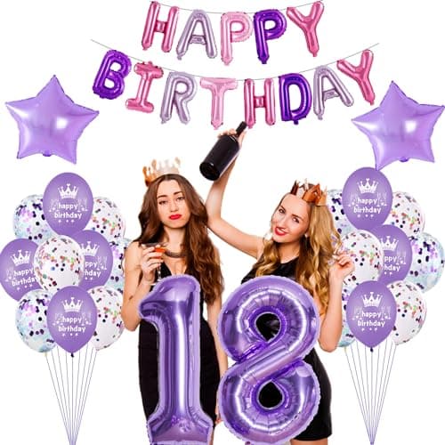Violet 21 Anniversaire Decoration Femme Ballon 21 ans Anniversaire Femme Violet Decoration Anniversaire 21 ans Violet gâteau Ballon 21 ans Femme Violet 21 Anniversaire Fête Déco Violet