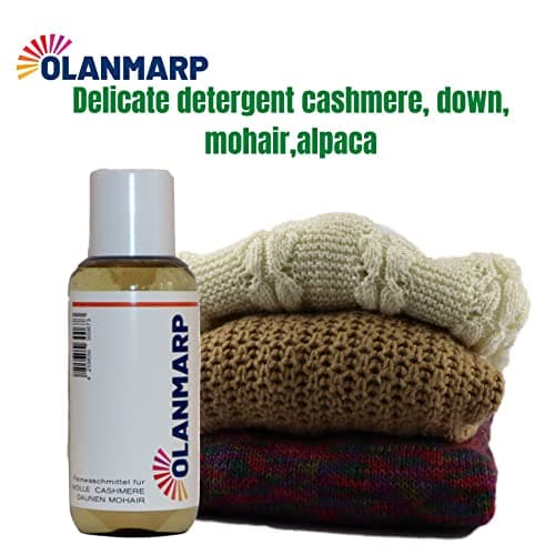 Olanmarp Lessive en laine - Lessive liquide liquide pour laine, angora, alpaga, duvet, mohair (100 ml, sans filet à linge)