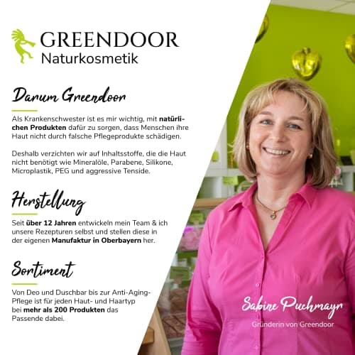 Greendoor Lot de 3 déodorants crème Sans aluminium 50 ml Déodorant naturel