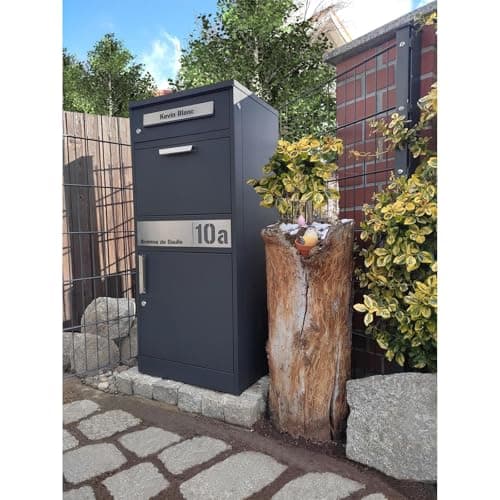 Metzler Boîte aux Lettres et à Colis avec Fente de Lettres | RAL 7016 Gris Anthracite Mat | Bispo 2