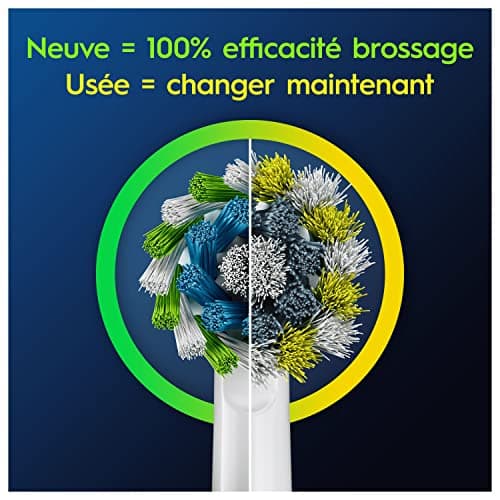 Oral-B Pro Cross Action Brossettes pour Brosse à dents électriques, Pack De 10 Unités, Convient À Une Boîte Aux Lettres