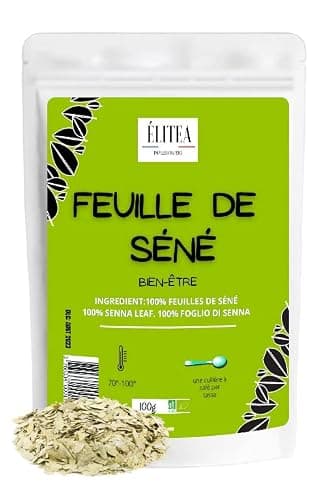 Élitea Feuille de Séné cassia Naturel en Tisane Infusion Stimulation du Transit Intestinal Nettoyantes 100g Extra fort Detox Drainage Laxatif Diuretique