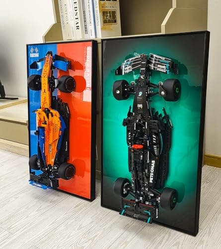 WETCEAOM Cadre pour Lego Technic McLaren Formula 1 42141, Tableau d'affichage mural pour Lego les amateurs, taille : 75x45 cm(sans modèle)