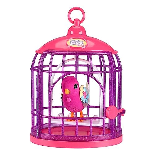 Little Live Pets - Lil' Bird et nichoir : Tiara Twinkles | Nichoirs assemblables, Nouvelles Ailes Lumineuses avec Plus de 20 Chants d’Oiseaux. Il réagit au Toucher !