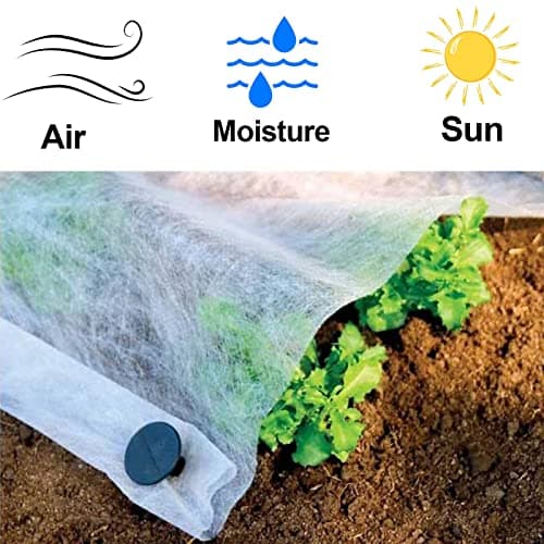 Muzhira 17g/m2 2m x 5m Non-tissée de Protection Hivernale, Polaire de Protection Contre Gel des Plantes for Protection Antigel Perméable, Coupe-Vent, Froid, Chaud et Anti-Insectes