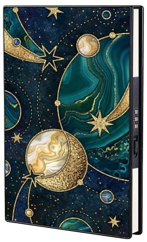 ZXHQ Journal intime en marbre pour filles avec serrure, mot de passe caché, journal de voyage, couverture rigide, cuir, A5, ligné, bleu (8,5 x 5,9 pouces) Style 9