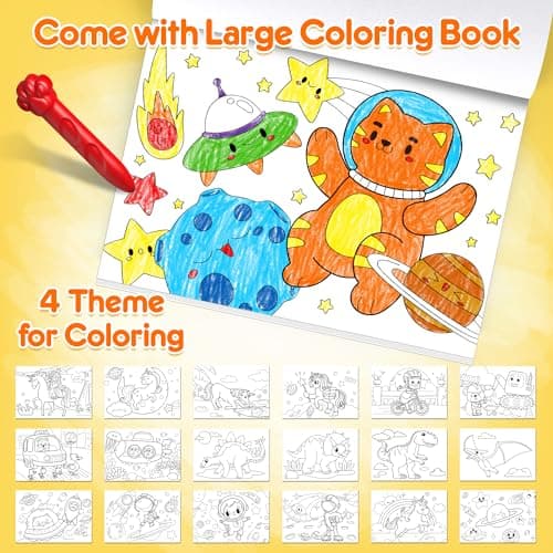 Mocoosy 18 Couleurs Crayons pour Tout-Petits - Non Toxiques Lavables avec Livre de Coloriage - Sûr Pastels pour Enfants Bébé Art Jouets Cadeaux