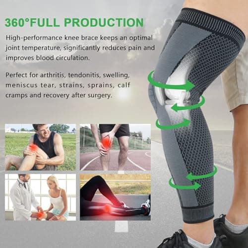 beister Genouillères Sport Hommes & Femmes Attelle Genou, Respirantes Antidérapantes Élastique Compression Genouilleres Médicales pour Mouvement, La course, Déchirure du Ménisque, Arthrite