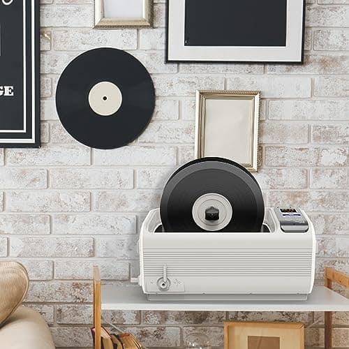 LifeBasis 6L Nettoyeur Ultrasons pour Vinyles 300W Ultrasonic Record Cleaner avec 0-15 Min Minuterie Réglable et Chauffage pour Disque Vinyle Circuits Imprimés Équipement de Laboratoire