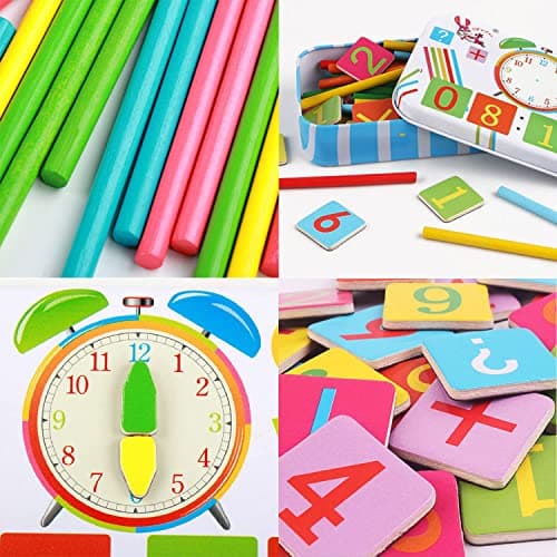 Table de Multiplication en Bois,Numéros Consécutifs en Bois,Bébé Blocs Puzzle Multiplication,Jouet de Table de Multiplication,Table de Multiplication en Bois,Jouets en Bois pour Apprends à Compter