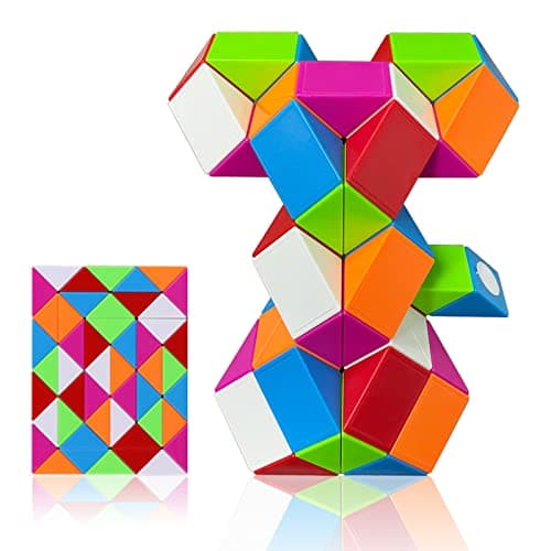 EACHHAHA Serpent Magique Puzzle de Serpent 48 Blocs-Magic Snake Cube-Cube de Serpent Magique-Faveurs de Fête d'anniversaire pour Enfants(Multicolor*1)