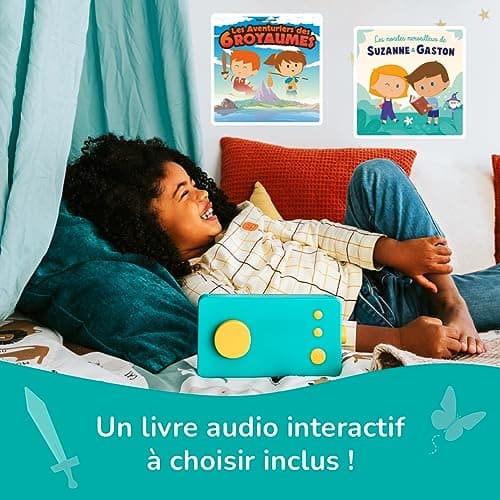 Lunii - Ma Fabrique à Histoires Verte - Conteuse Interactive pour Enfants de 3 à 8 Ans - Inclus Livre Audio de 24 Histoires interactives 2h30 d'écoute - Boîte à Histoires fabriquée en France
