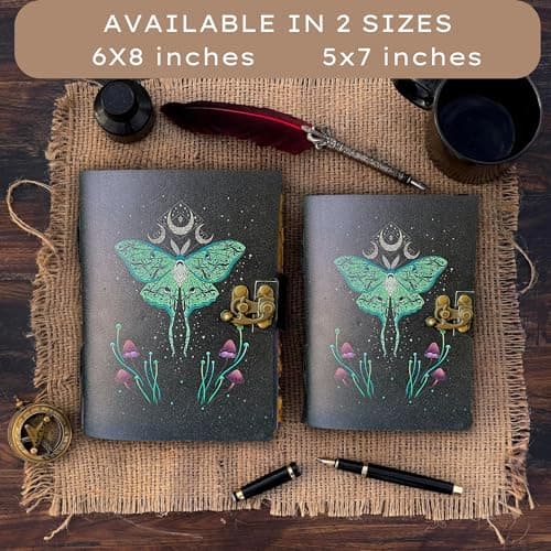 Urban Leather Papillon Journal intime vintage pour homme et femme pour écrire, dessin d'artiste, carnet de croquis, carnet de voyage, carnet de notes pour elle et lui, couverture épaisse non doublée