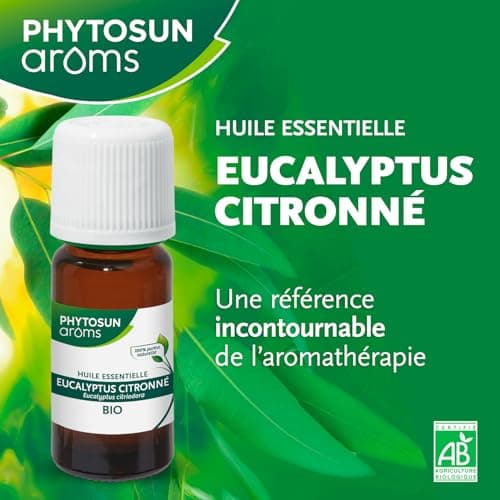 PHYTOSUN AROMS - Huile Essentielles Eucalyptus Citronné BIO - 100% pure et naturelle - 10 ml